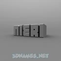 nieri in Solid Grey style - 3D name wallpaper
