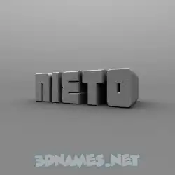 nieto in Solid Grey style - 3D name wallpaper