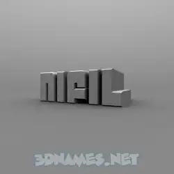nifil in Solid Grey style - 3D name wallpaper