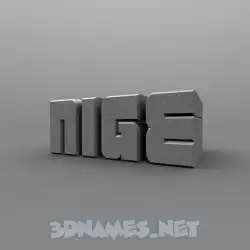 nige in Solid Grey style - 3D name wallpaper