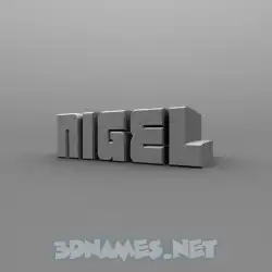 nigel in Solid Grey style - 3D name wallpaper