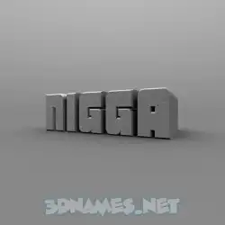 nigga in Solid Grey style - 3D name wallpaper