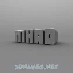 nihad in Solid Grey style - 3D name wallpaper