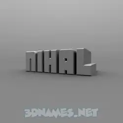 nihal in Solid Grey style - 3D name wallpaper