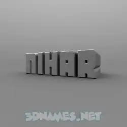 nihar in Solid Grey style - 3D name wallpaper