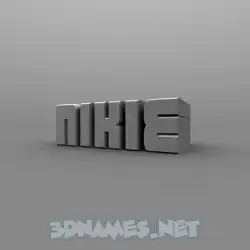 nikie in Solid Grey style - 3D name wallpaper
