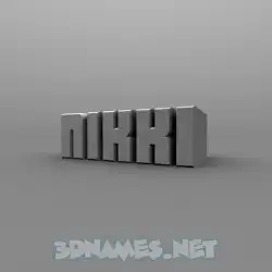 nikki in Solid Grey style - 3D name wallpaper