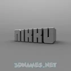 nikku in Solid Grey style - 3D name wallpaper
