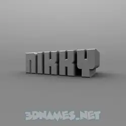 nikky in Solid Grey style - 3D name wallpaper