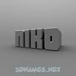 niko in Solid Grey style - 3D name wallpaper
