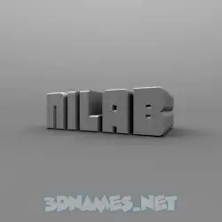 nilab in Solid Grey style - 3D name wallpaper