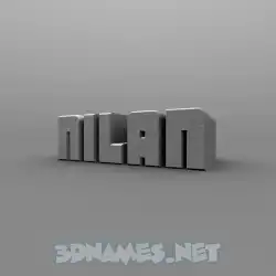 nilan in Solid Grey style - 3D name wallpaper