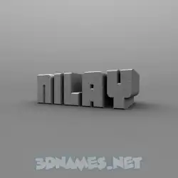 nilay in Solid Grey style - 3D name wallpaper