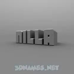 nilla in Solid Grey style - 3D name wallpaper