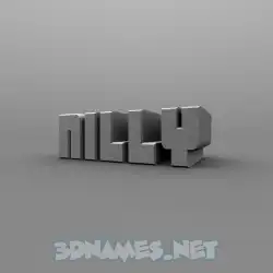 nilly in Solid Grey style - 3D name wallpaper