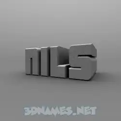 nils in Solid Grey style - 3D name wallpaper