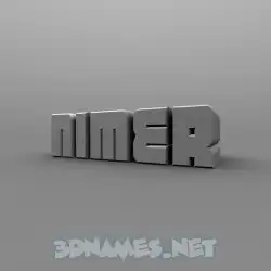 nimer in Solid Grey style - 3D name wallpaper