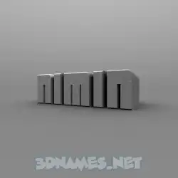 nimin in Solid Grey style - 3D name wallpaper