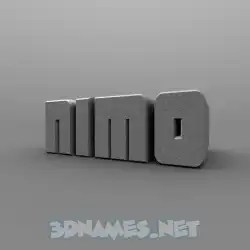 nimo in Solid Grey style - 3D name wallpaper