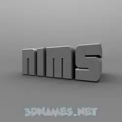 nims in Solid Grey style - 3D name wallpaper
