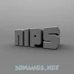 nips in Solid Grey style - 3D name wallpaper