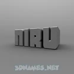niru in Solid Grey style - 3D name wallpaper
