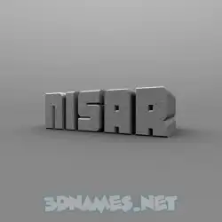 nisar in Solid Grey style - 3D name wallpaper