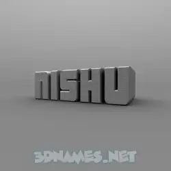 nishu in Solid Grey style - 3D name wallpaper