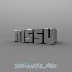nissu in Solid Grey style - 3D name wallpaper