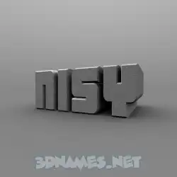 nisy in Solid Grey style - 3D name wallpaper