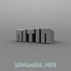 nitin in Solid Grey style - 3D name wallpaper