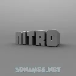 nitro in Solid Grey style - 3D name wallpaper