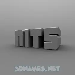 nits in Solid Grey style - 3D name wallpaper