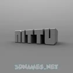 nittu in Solid Grey style - 3D name wallpaper