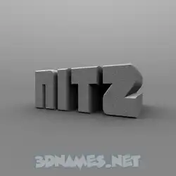 nitz in Solid Grey style - 3D name wallpaper