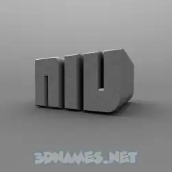 niv in Solid Grey style - 3D name wallpaper