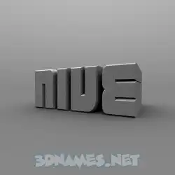 nive in Solid Grey style - 3D name wallpaper