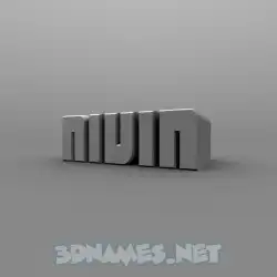 nivin in Solid Grey style - 3D name wallpaper