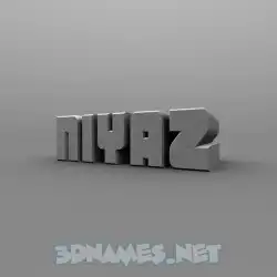 niyaz in Solid Grey style - 3D name wallpaper