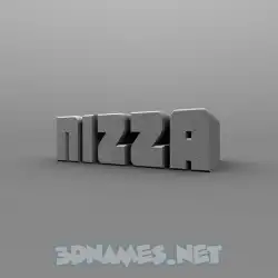 nizza in Solid Grey style - 3D name wallpaper