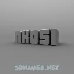 nkosi in Solid Grey style - 3D name wallpaper