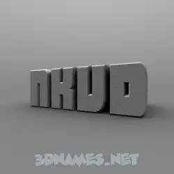 nkvd in Solid Grey style - 3D name wallpaper