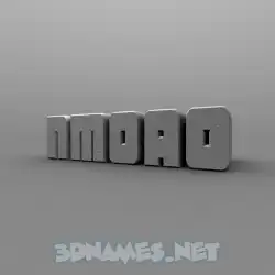 nmoao in Solid Grey style - 3D name wallpaper