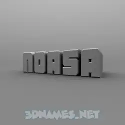 noasa in Solid Grey style - 3D name wallpaper