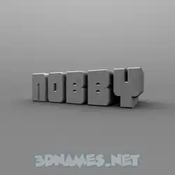 nobby in Solid Grey style - 3D name wallpaper