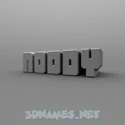 noddy in Solid Grey style - 3D name wallpaper