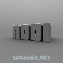 nodi in Solid Grey style - 3D name wallpaper