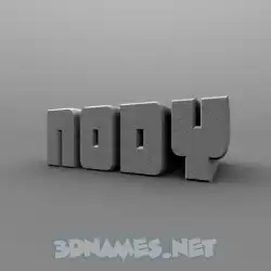nody in Solid Grey style - 3D name wallpaper