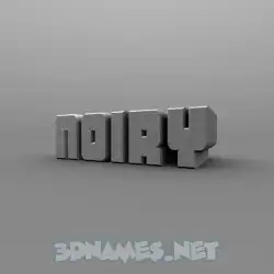 noiry in Solid Grey style - 3D name wallpaper
