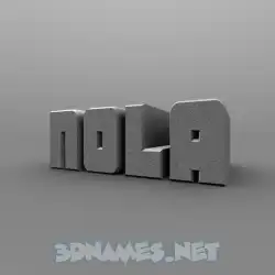 nola in Solid Grey style - 3D name wallpaper